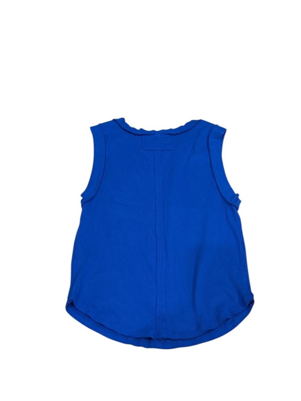 We The Free Free People Blue Ribbed Tank Top Size Large Sleeveless Stretch Basic - Picture 4 of 11